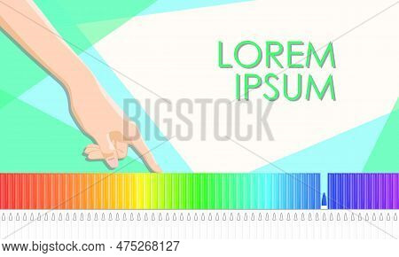 Bright Color Palette With A Smooth Transition Of Colors From Red To Purple. Color Scheme Collection 