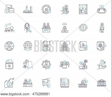 E-commerce Trade Line Icons Collection. Shopping, Retail, Online, Sales, E-tail, Security, Marketpla