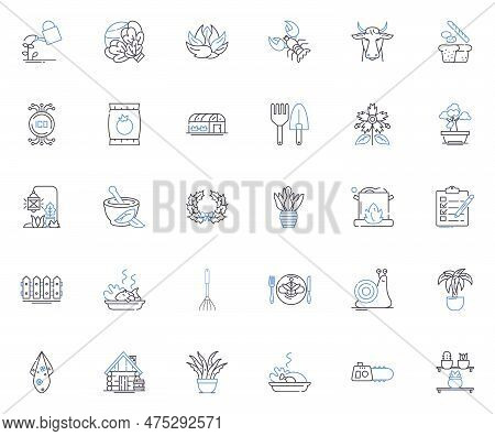 Power Station Line Icons Collection. Generator, Turbine, Reactor, Transmission, Transformer, Grid, C