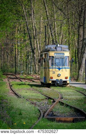 Berlin, Germany - April 21, 2023: Historic Woltersdorf Tramway In Woltersdorf, Brandenburg, Near Ber