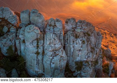 View From The Top Of Mount Demerdzhi To The Valley Of Ghosts During Sunrise