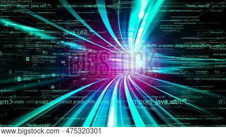 Software Development, Application Programming Code And Tacit Computer Coding . Concept Of Smart Digi