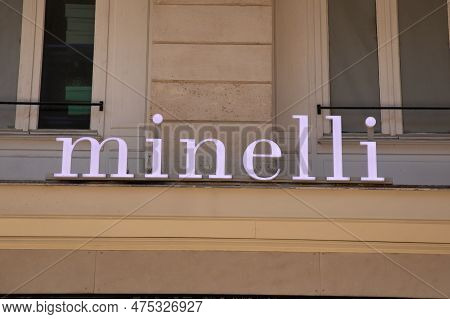 Bordeaux ,  Aquitaine France - 04 17 2023 : Minelli Logo Brand Fashion Shop And Text Sign Store On F