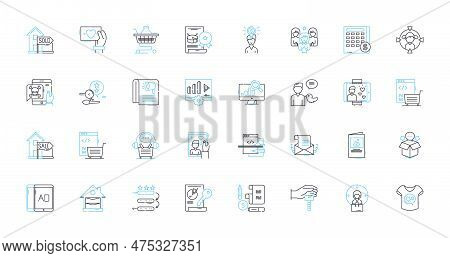 Communication Interaction Linear Icons Set. Dialogue, Exchange, Connect, Converse, Engagement, Colla