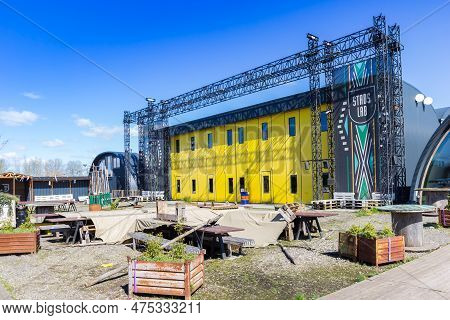 Groningen, Netherlands - April 02, 2023: Event Location Stadslab On The Grounds Of The Former Sugar 