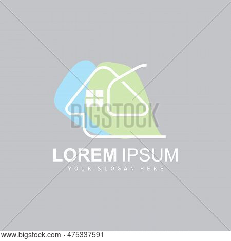 House Logo, Building Furniture Design, Construction Vector, Property Brand Icon, Real Estate, Housin