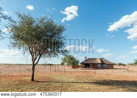Upington, South Africa - Feb 24, 2023: A Chalet At Kalahari Monate Lodge On Road R360 North Of Uping
