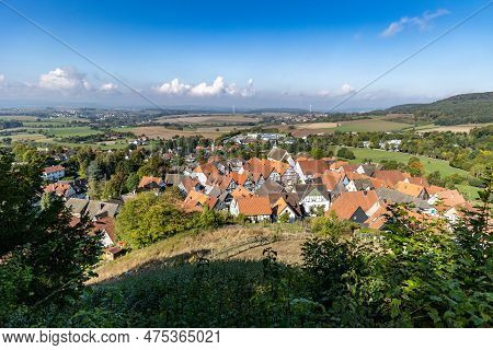 Beautiful View Near Town Of Schieder-schwalenberg In The State Of North Rhine-westphalia In Germany,