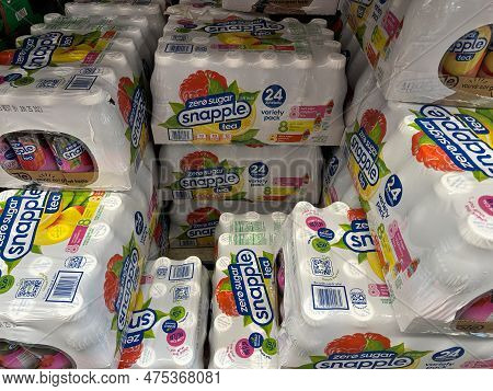 Maple Grove, Minnesota - April 8, 2023: Snapple Tea, Diet Zero Suger Variety Pack For Sale At A Sams