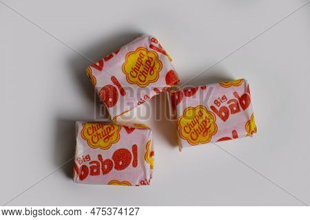 April 20, 2023 Ukraine City Kyiv Chewing Gum Chupa Chups Babol On A Light Background