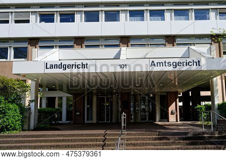 Cologne, Germany, April 25 2023: The Building Of Regional And Local Court At Cologne Justice Center