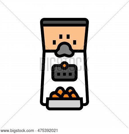 Smart Pet Feeder Home Color Icon Vector. Smart Pet Feeder Home Sign. Isolated Symbol Illustration