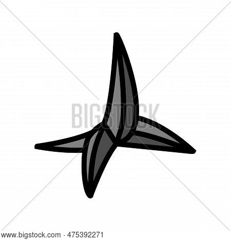 Caltrops Weapon Military Color Icon Vector. Caltrops Weapon Military Sign. Isolated Symbol Illustrat