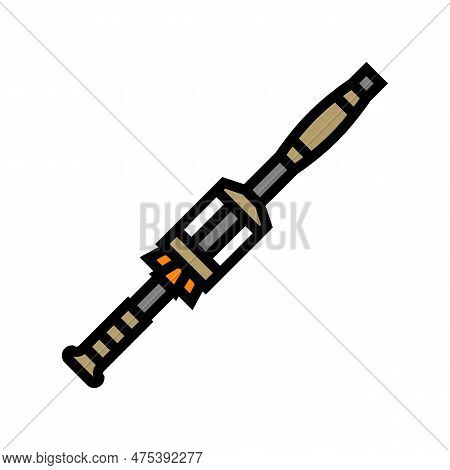 Blowgun Weapon Military Color Icon Vector. Blowgun Weapon Military Sign. Isolated Symbol Illustratio