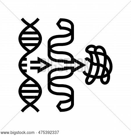 Biosynthesis Biochemistry Line Icon Vector. Biosynthesis Biochemistry Sign. Isolated Contour Symbol 