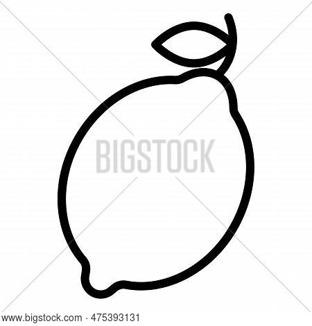 Lemon Icon. Icon Of Lemon In Outline Or Line Style.