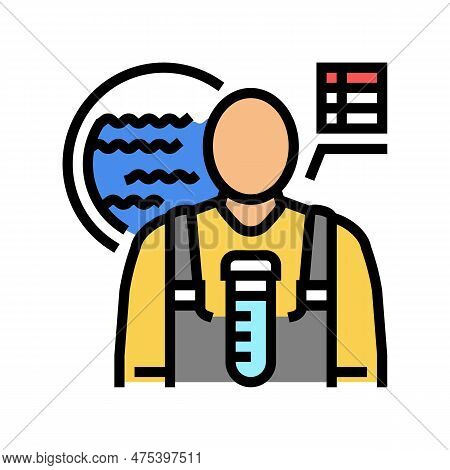 Hydrologist Worker Color Icon Vector. Hydrologist Worker Sign. Isolated Symbol Illustration