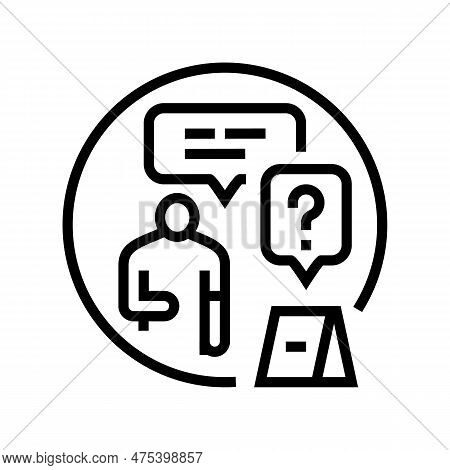Testimonial Evidence Crime Line Icon Vector. Testimonial Evidence Crime Sign. Isolated Contour Symbo