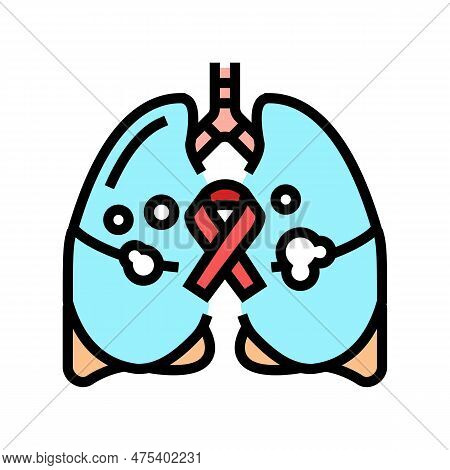 Lung Cancer Color Vector &amp; Photo (Free Trial) | Bigstock