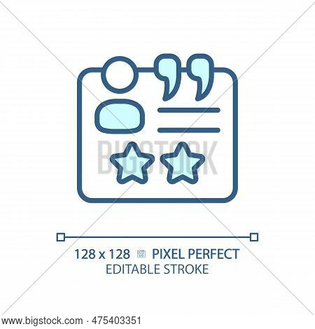 Customer Testimonials Pixel Perfect Rgb Color Icon. Service Review From Pleased Client. Business Rat