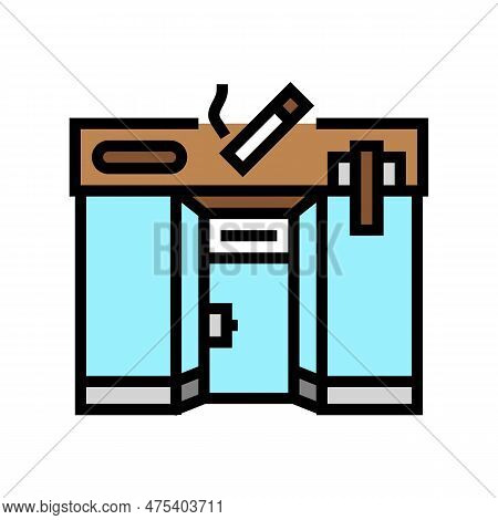 Tobacconist Store Color Icon Vector. Tobacconist Store Sign. Isolated Symbol Illustration