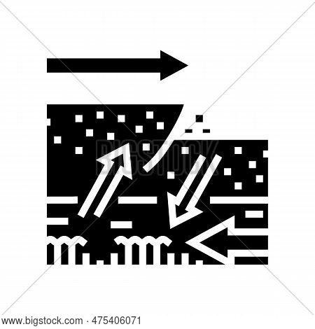Compression Reverse Earthquake Glyph Icon Vector. Compression Reverse Earthquake Sign. Isolated Symb