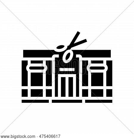 Beauty Parlour Shop Glyph Icon Vector. Beauty Parlour Shop Sign. Isolated Symbol Illustration