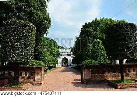 Ancient Ruins Buildings And Antique Architecture Palace Inner Gate Of King Narai Ratchaniwet Palace 