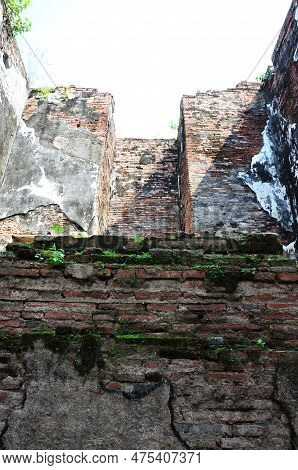 Ancient Ruins Buildings And Antique Architecture Of King Narai Ratchaniwet Palace For Thai People An