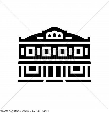 Trading Post Store Glyph Icon Vector. Trading Post Store Sign. Isolated Symbol Illustration