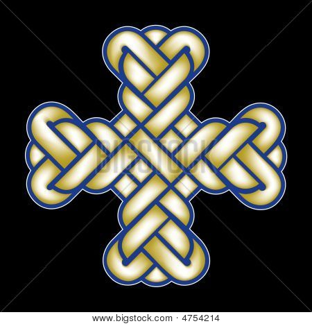 Vector Twisted Christian Holy Cross