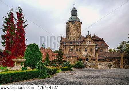 Lesna, Poland - October 2, 2014:  Czocha Castle Is Situated In Lesna Village, Lower Silesia. It Is A