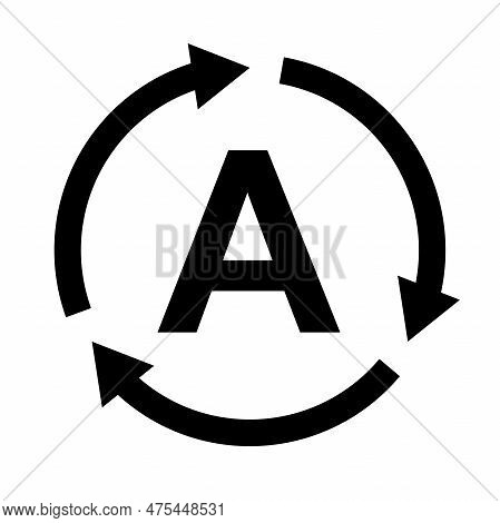 Auto Stop Start Icon Vector  Automatically Switch Off Car Engine Sign For Graphic Design, Logo, Webs