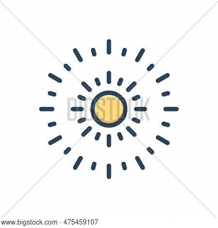 Color Illustration Icon For Ray Gleam Light Glimmer Streamer Radial Shiny Beam Flash Sunburst