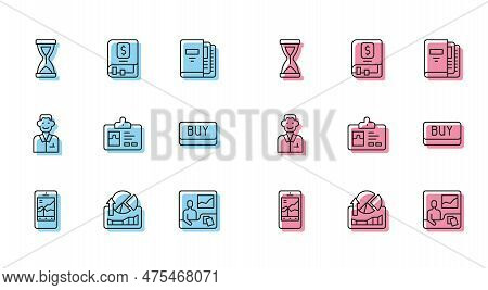 Set Line Mobile Stock Trading, Stocks Market Growth Graphs, Old Hourglass, Trading Courses, Identifi