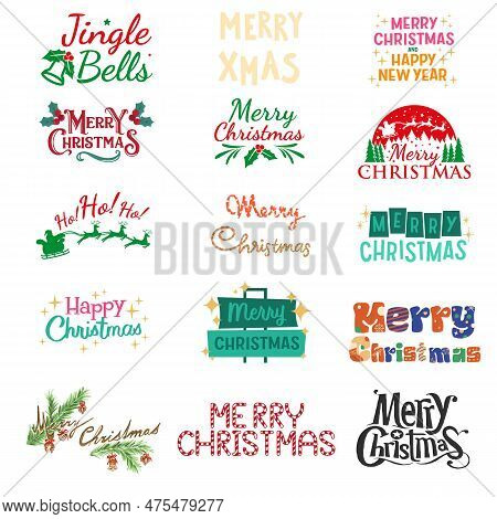 Christmas Icons Bring Joy And Cheer With Images Of Santa Claus, Reindeer, And Snowflakes.