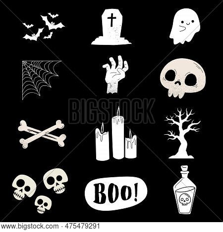 Halloween Skull And Crossbones Symbolize Danger And Fear With Their Eerie And Ominous Design.