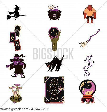 Halloween Icons Embody The Spooky And Playful Spirit Of The Holiday.