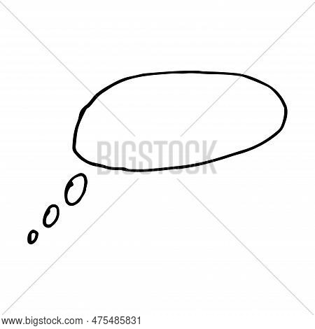 Empty Message Bubble On White Background Vector Illustration