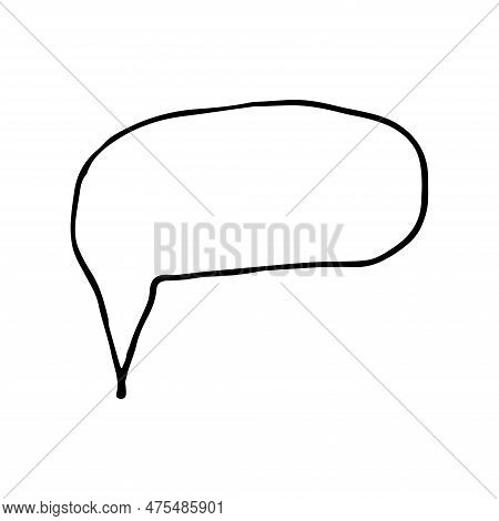 Empty Message Bubble On White Background Vector Illustration
