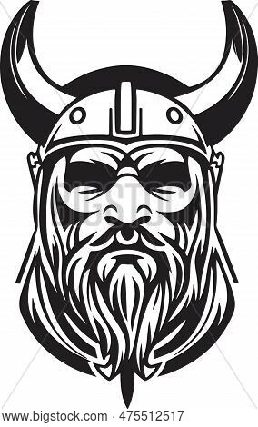 Amazing And Powerful Viking Emblem Art Vector