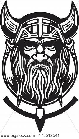 Extraordinary And Power Viking Emblem Art Vector