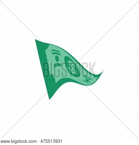 Us Dollar Stock Paper Bank Notes Icon Sign Business Finance Money Concept Vector Illustration