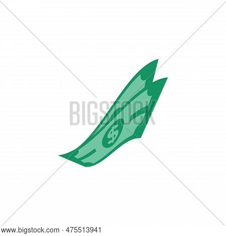 Us Dollar Stock Paper Bank Notes Icon Sign Business Finance Money Concept Vector Illustration