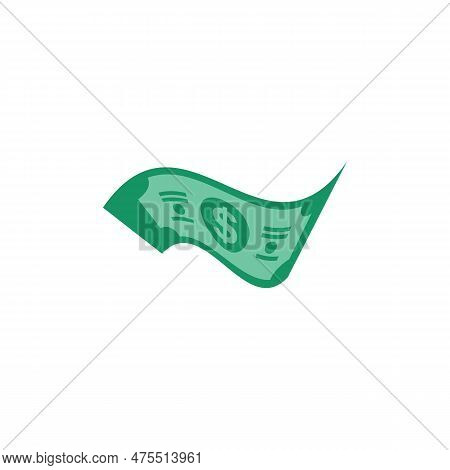 Us Dollar Stock Paper Bank Notes Icon Sign Business Finance Money Concept Vector Illustration