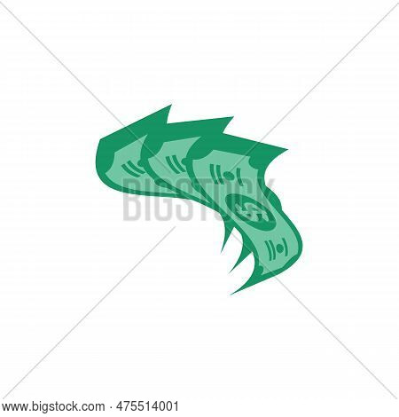 Us Dollar Stock Paper Bank Notes Icon Sign Business Finance Money Concept Vector Illustration