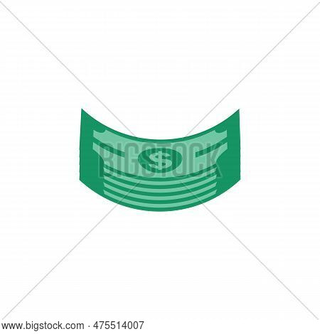 Us Dollar Stock Paper Bank Notes Icon Sign Business Finance Money Concept Vector Illustration