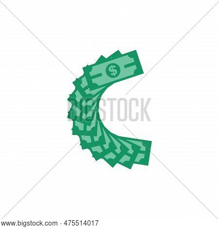 Us Dollar Stock Paper Bank Notes Icon Sign Business Finance Money Concept Vector Illustration