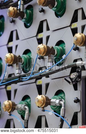 Bucharest, Romania - April 28, 2023: Details With Very High Pressure Equipment Inside A Romanian Fir