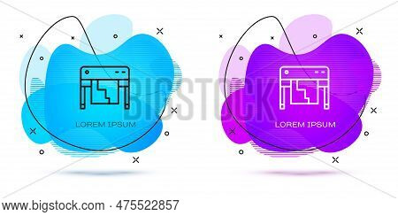 Line Plotter Icon Isolated On White Background. Large Format Multifunction Printer. Polygraphy, Prin